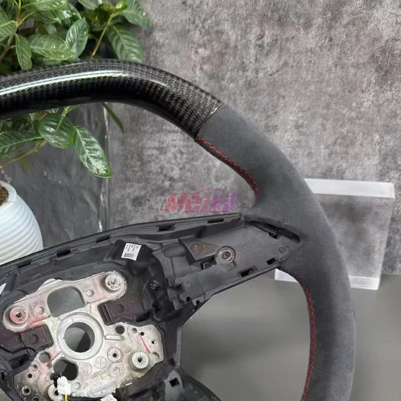 Passend für Audi A5L Etron/GT B10 Lenkrad mit perforierten Paddeln und Kohlefaser-Lenkrad