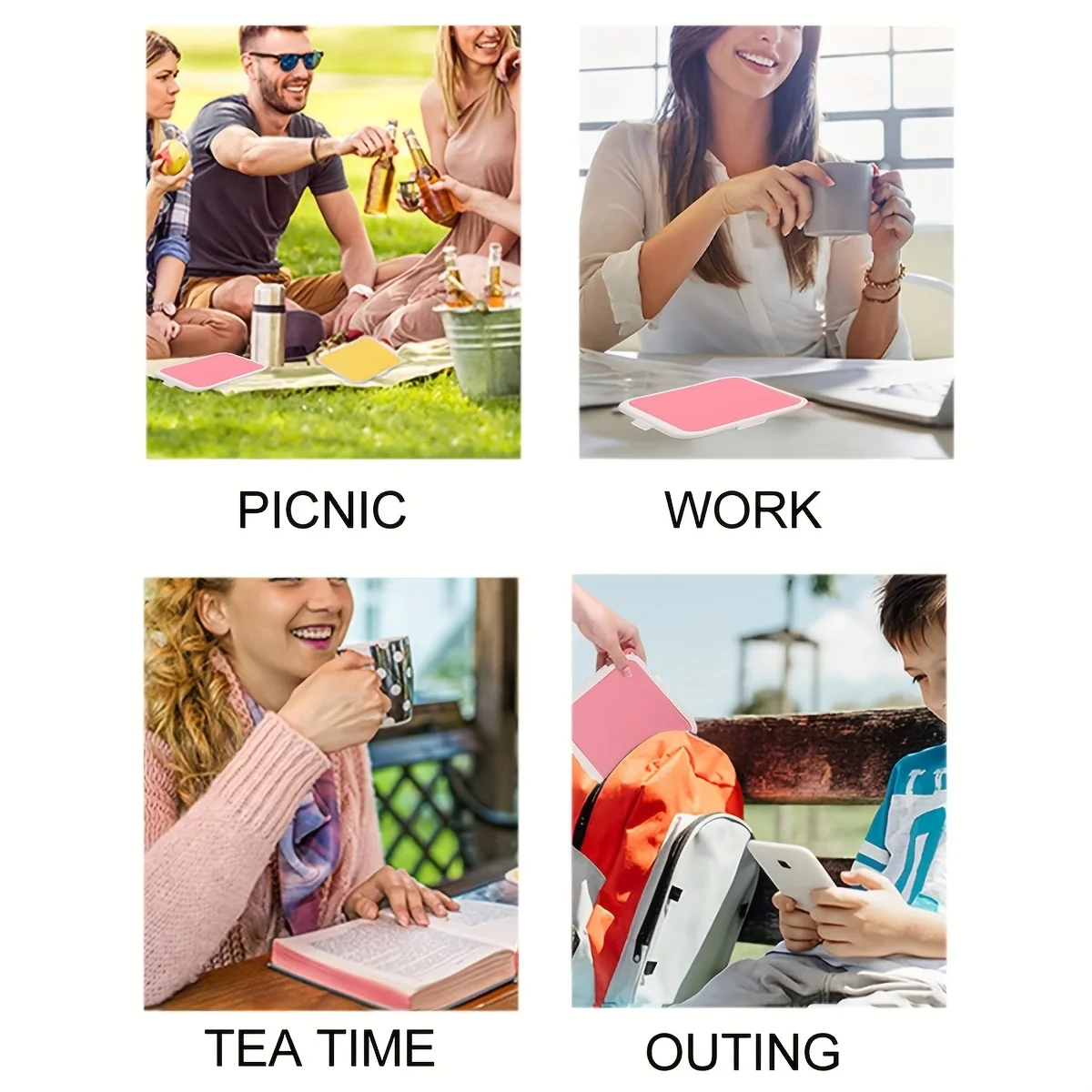 صندوق تخزين ساندويتش من السيليكون للغداء والسفر - سهل التركيب للفواكه والسلطة والوجبات الخفيفة وتخزين المواد الغذائية