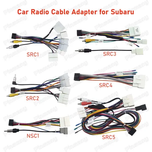 Imagen 1 del producto Cable de Radio para coche, adaptador de arnés de cables de alimentación de 16 pines con Cvbs para Subaru Legacy Outback Forester XV Baja Forester XS Impreza WRX
