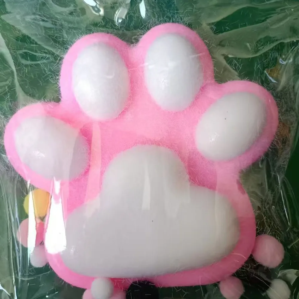 Cute Super Large Cat Paw Squeeze Toy Sequin Cat Slow Rebound Cartoon Fidget Toy Silicone 3D Cat Paw Pinch Toy Children