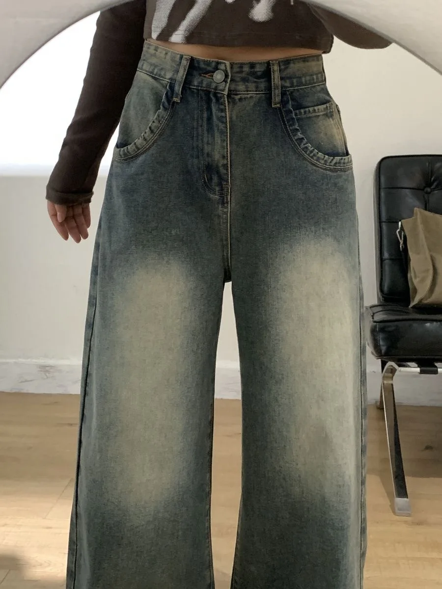 Zomerjeans Dames Trekkoord Elastische taille Ontspannen Losse pasvorm Comfortabel Dagelijks gebruik Praktisch Gezellig Zacht Lang Palazzo All Match