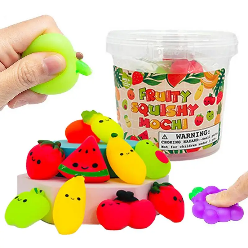 

Fruit Squeeze Toy 16pcs Stress Relief Funny Novelty Toy Cute Sensory Fidget Toy Colorful Balls for Kids Antistress Toys Gifts