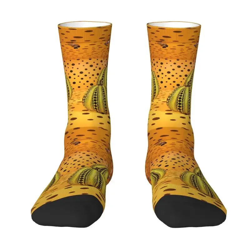 Kawaii Yayoi Kusama Pumkin Abstract Art Socks Men Women Warm 3D Printed Sports Football Socks