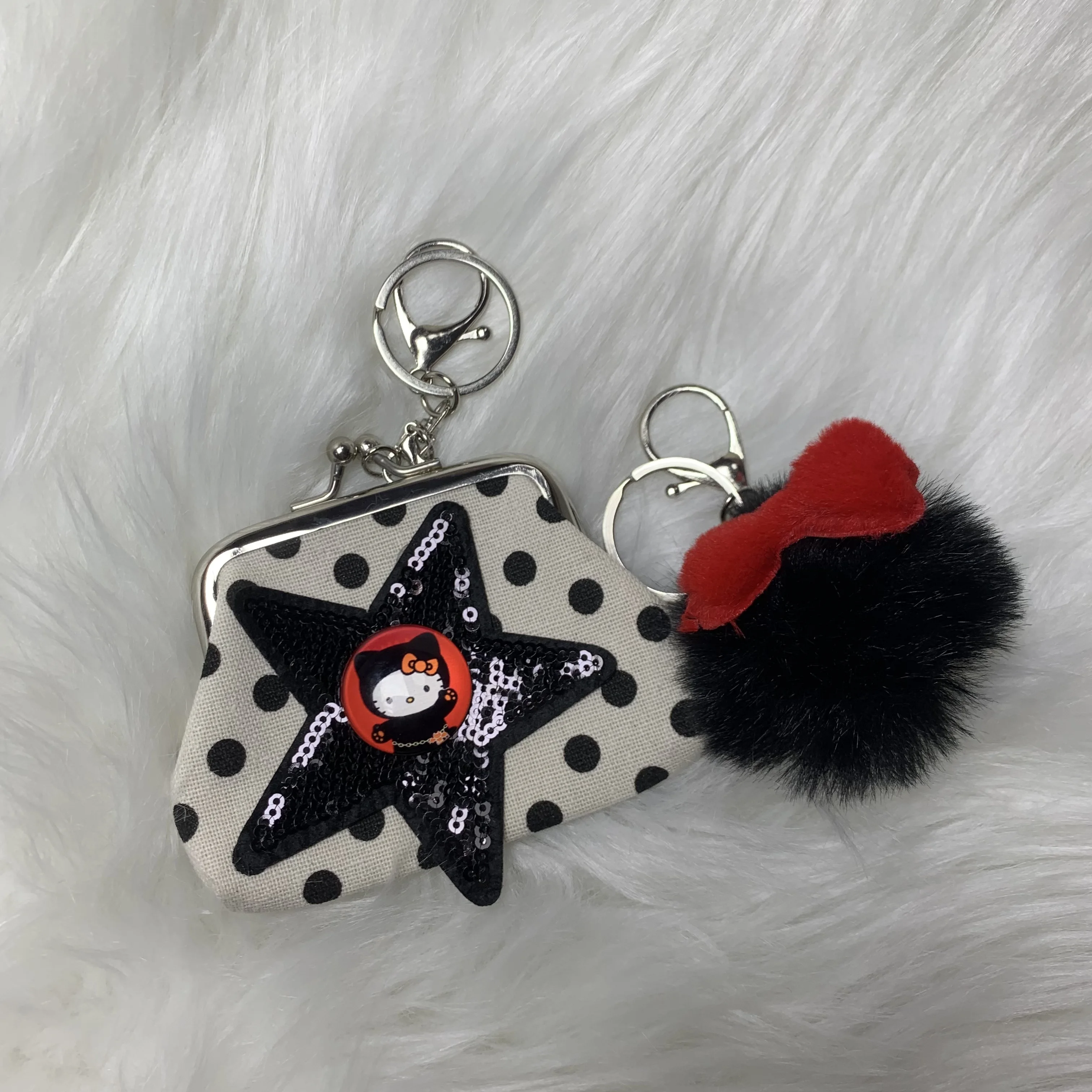 Originele Millennium Hot Girl Retro Mini Portemonnee Kitty Hanger Solitaire Showa 90s Sleutelhanger Cadeaus voor meisjes