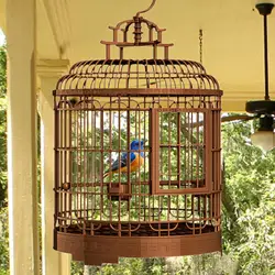 Jaula colgante con nido para periquitos y cotorras – Casa para pájaros