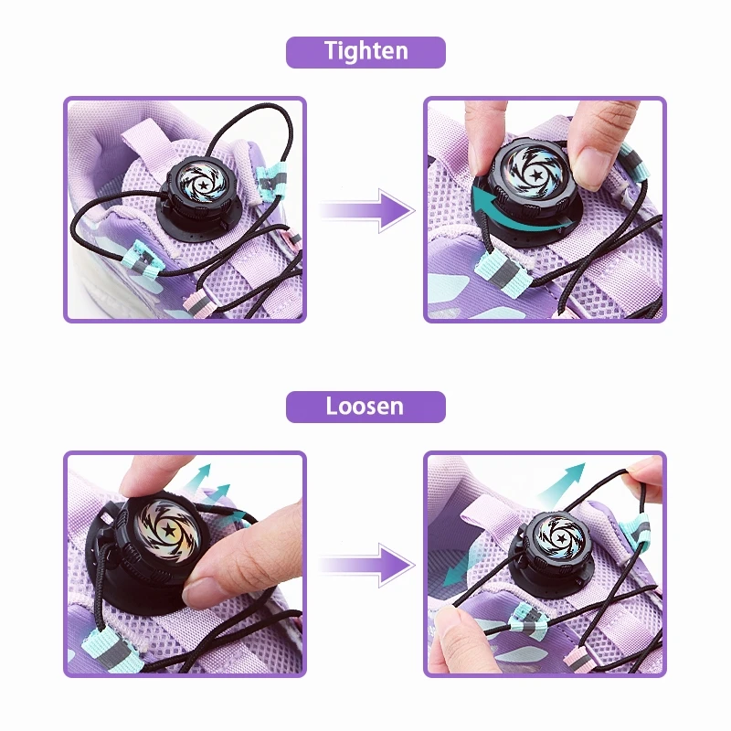 Swivel Buckle Laces Thick Rope Automatic Shoelaces Without Ties Black White Easy Installation Sneakers Shoelace Shoe Accessories