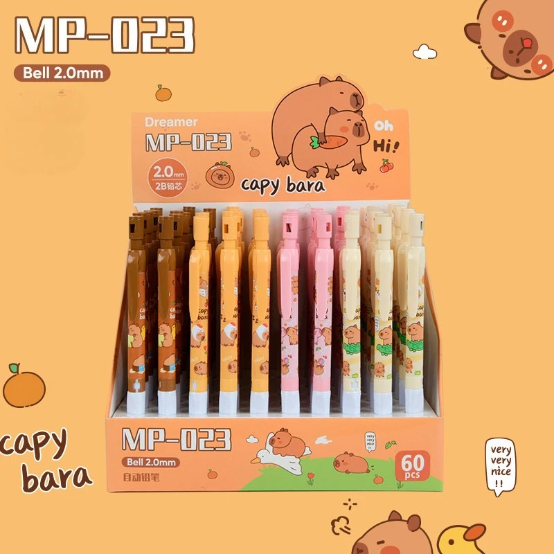 

4 шт., 2,0 мм, автоматический карандаш с капибарой и точилкой для карандашей, непрерывно написание скоб