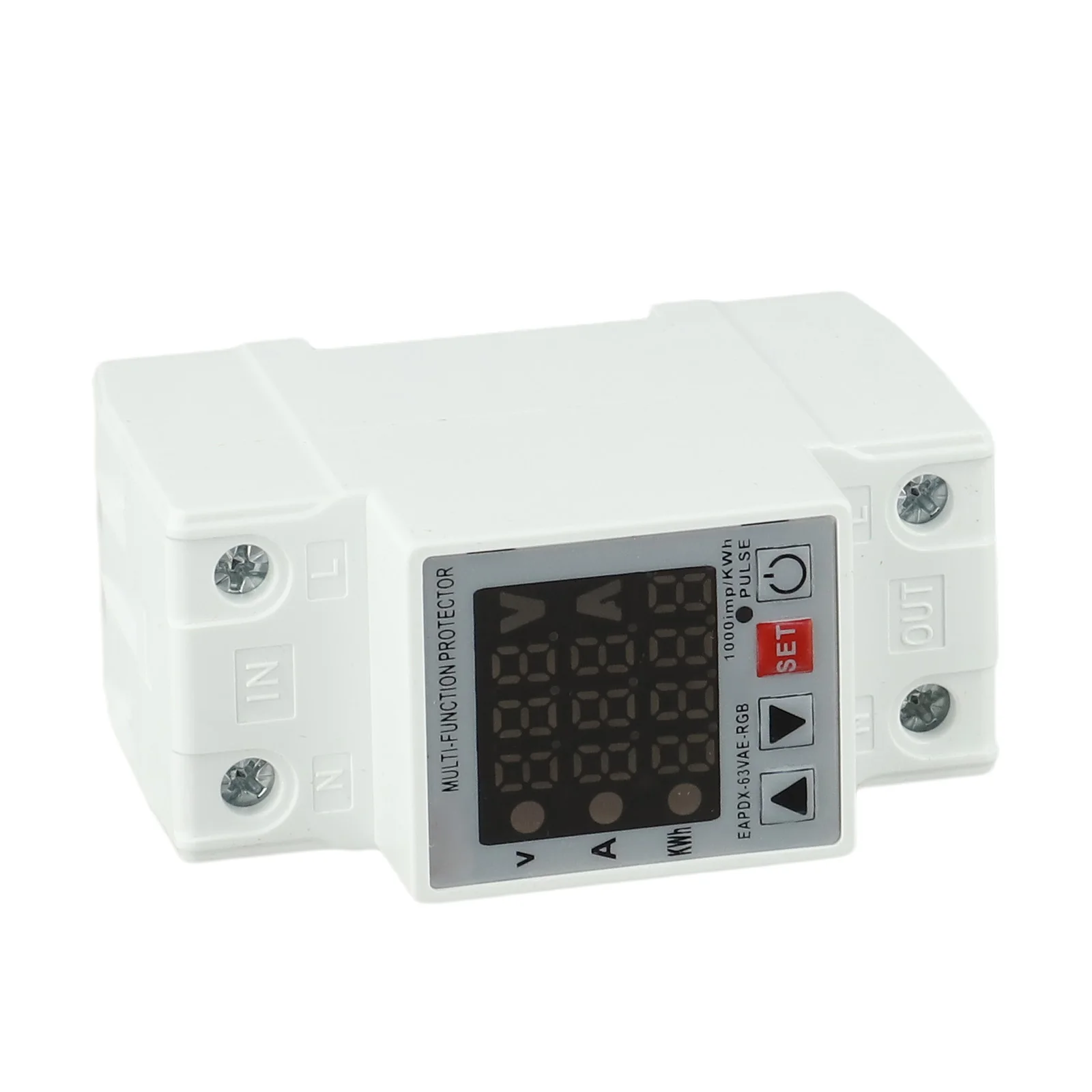 

Adjustable Protective Relay Din Rail Voltage Protector 1s-600s Reconnection Time Adjustable Overvoltage Current Protector