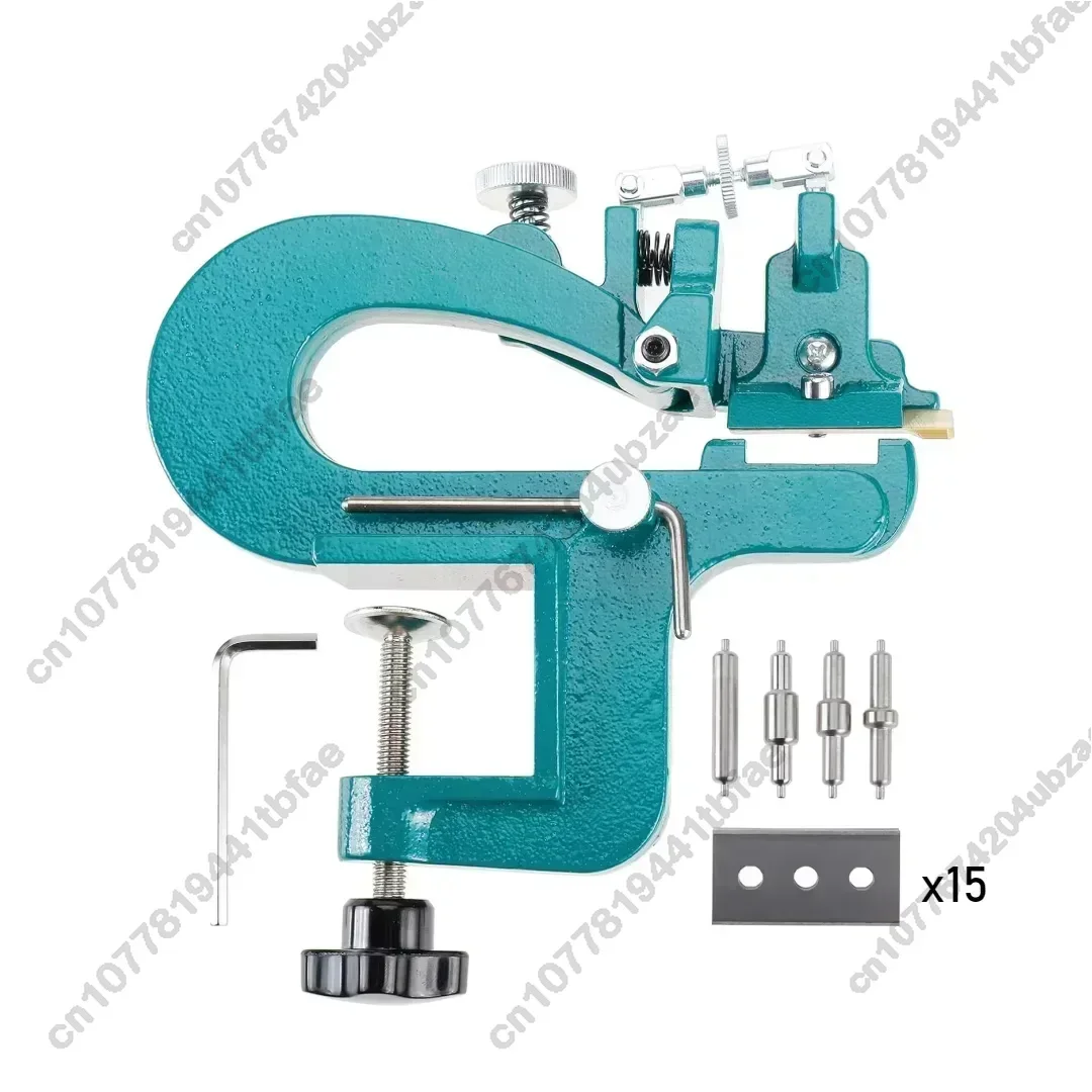 Manual Leather Peeler Machine Leathercraft Edging Cutting Splitter Machine Vegetable Tanned Leathers Paring Device with15 Blades