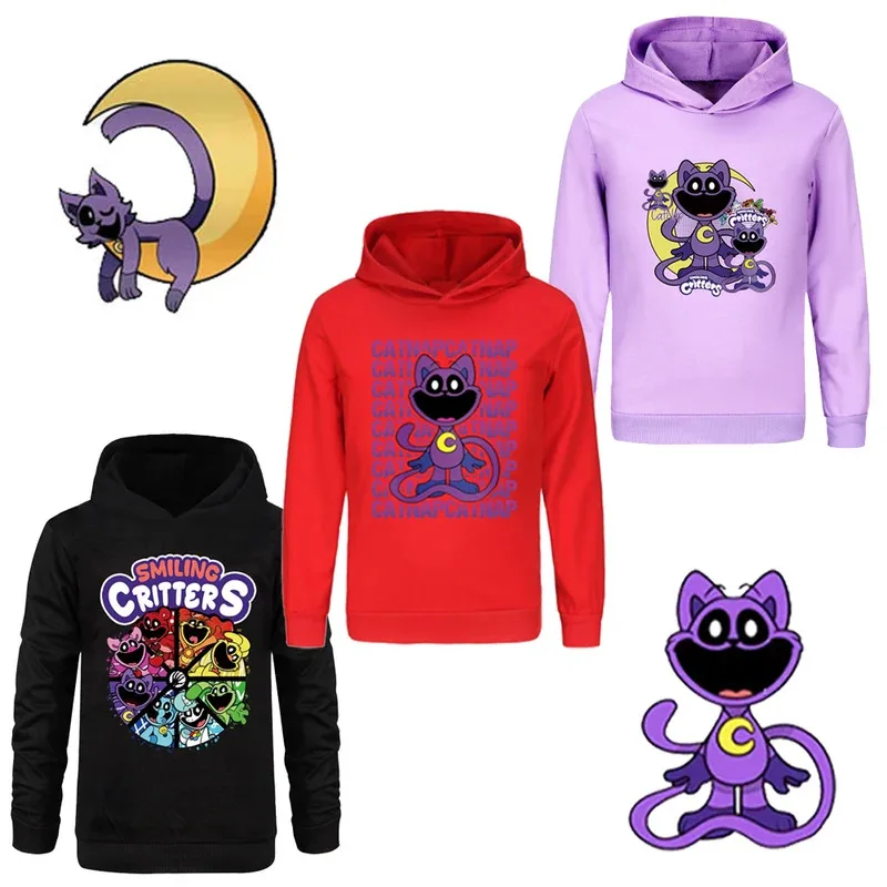 

l2025l Хэллоуин новые животные улыбающийся детский костюм толстовка с длинными рукавами мультфильм толстовка с принтом пуловер с капюшоном детский B