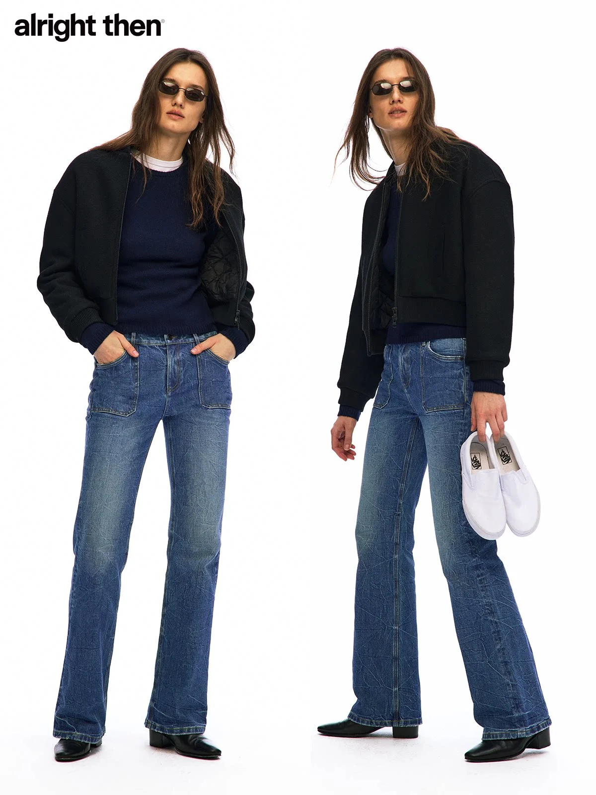 

Джинсы-боты со средней и низкой талией в стиле ретро, женские удобные дышащие хлопковые джинсы на молнии, повседневная одежда