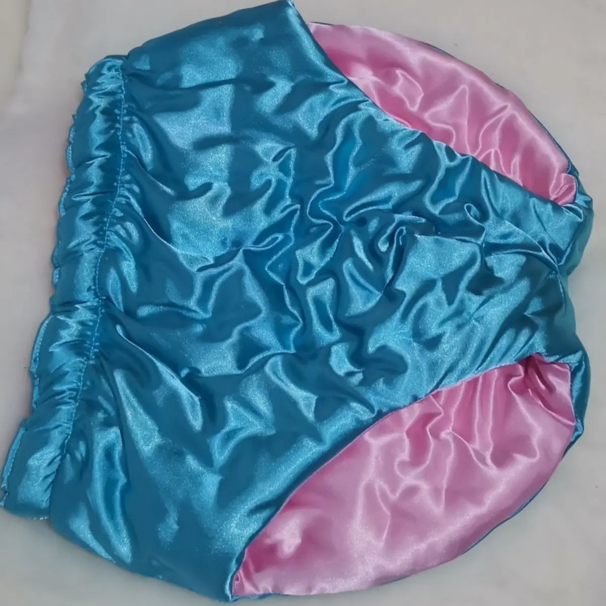 

Autumn Winter Cotton Glossy Ice Silk Satin Lingerie Panties Plus Size Underwear Sexy Medium Waist Briefs