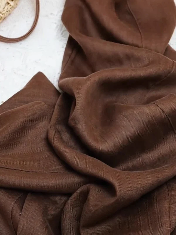 Pantalon d'été à jambes larges pour femmes, drapé en lin, ample, taille haute, amincissant, droit, décontracté, en coton et lin, Long