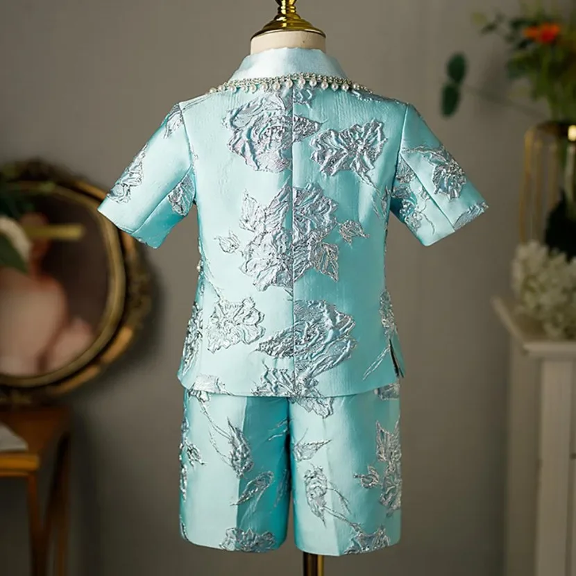 Vêtements de scène imbibés pour enfants, performance de piano pour garçons, mariage, anniversaire, fête de baptême, robe de Rhpour Eid, A2175, nouvelle mode, 2023