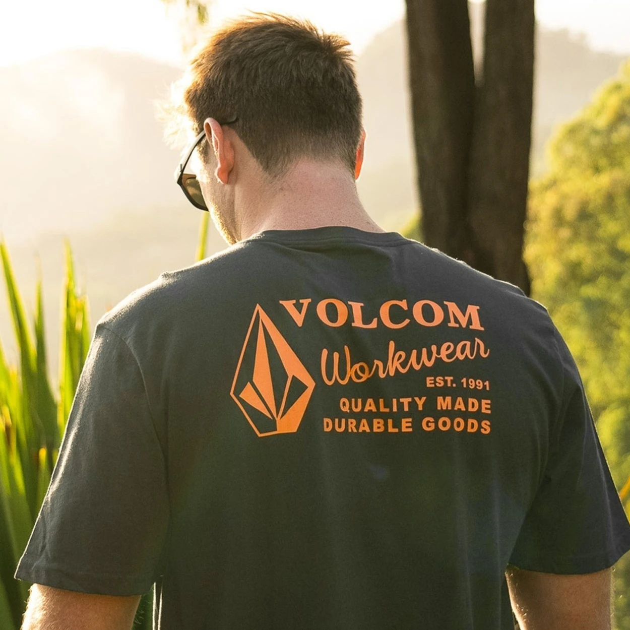 2026 New Volcom Vintage Diamond Workwear Front Back Print T Shirt Oversized Unisex Streetwear EST 1991 Durable Goods Graphic Tee