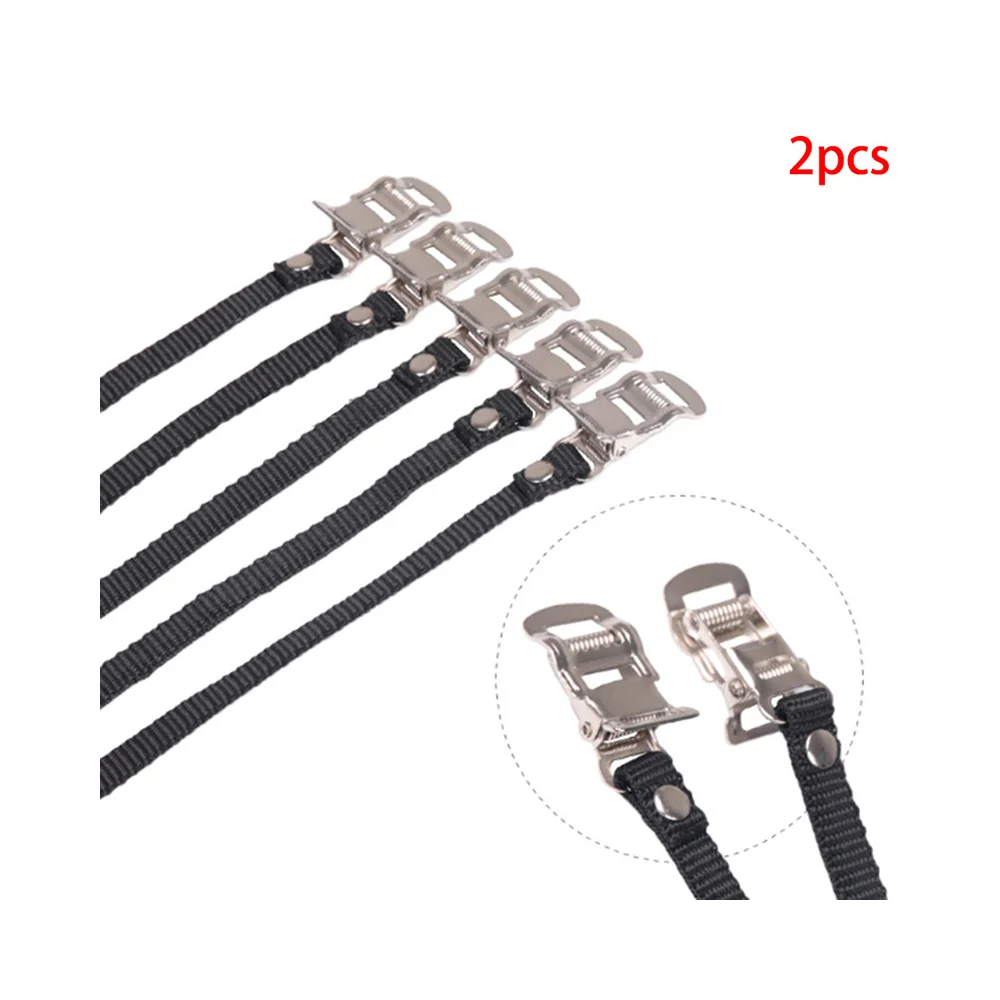 AliExpress NONE 1 Pair Non Slip Bike Pedal Toe Straps, Spinning Cycling Shoe Toe Casing Tie Rope Foot Retainer Belts[YY9]