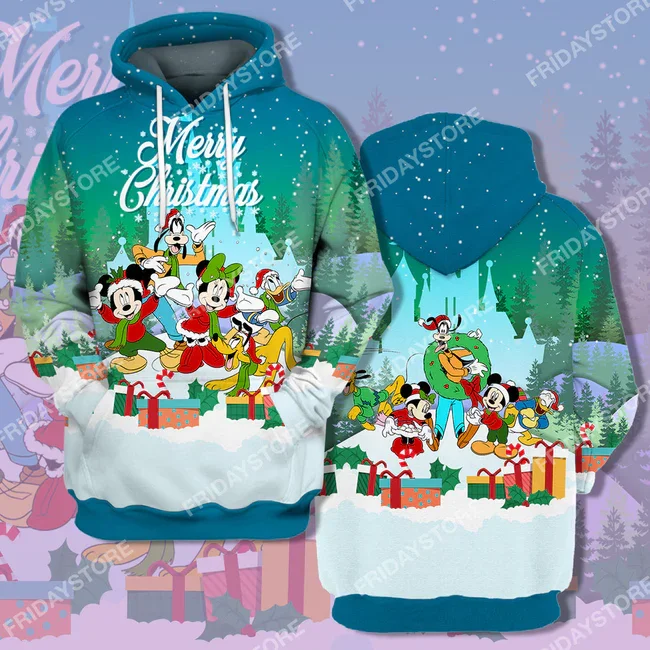 

Disney hoodie Play Together Merry Christmas T-shirt Cute Amazing Disney Mickey Mouse Hoodie