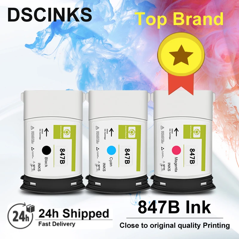 

Совместимые чернильные картриджи 847B для принтеров HP PageWide XL 5000 / 5100, замена картриджа HP 847B, 400 мл/шт.