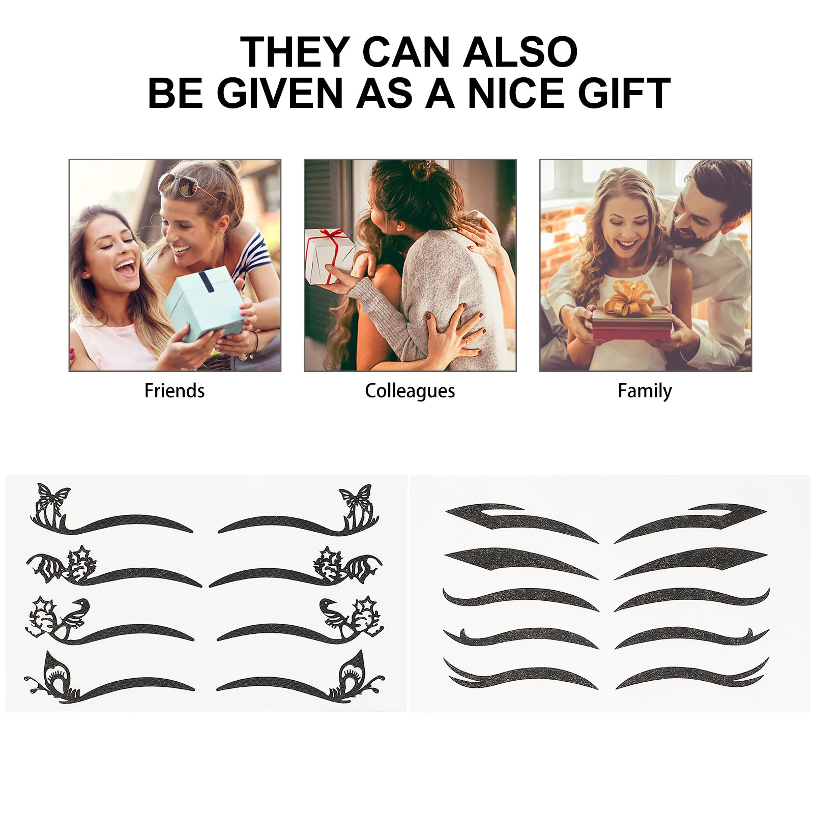 

2pcs Tattoos Stickers Thick Temporary Eye Line Decals Makeup Tool For Halloween Cosplay Eye Liner Stickers Tattoo