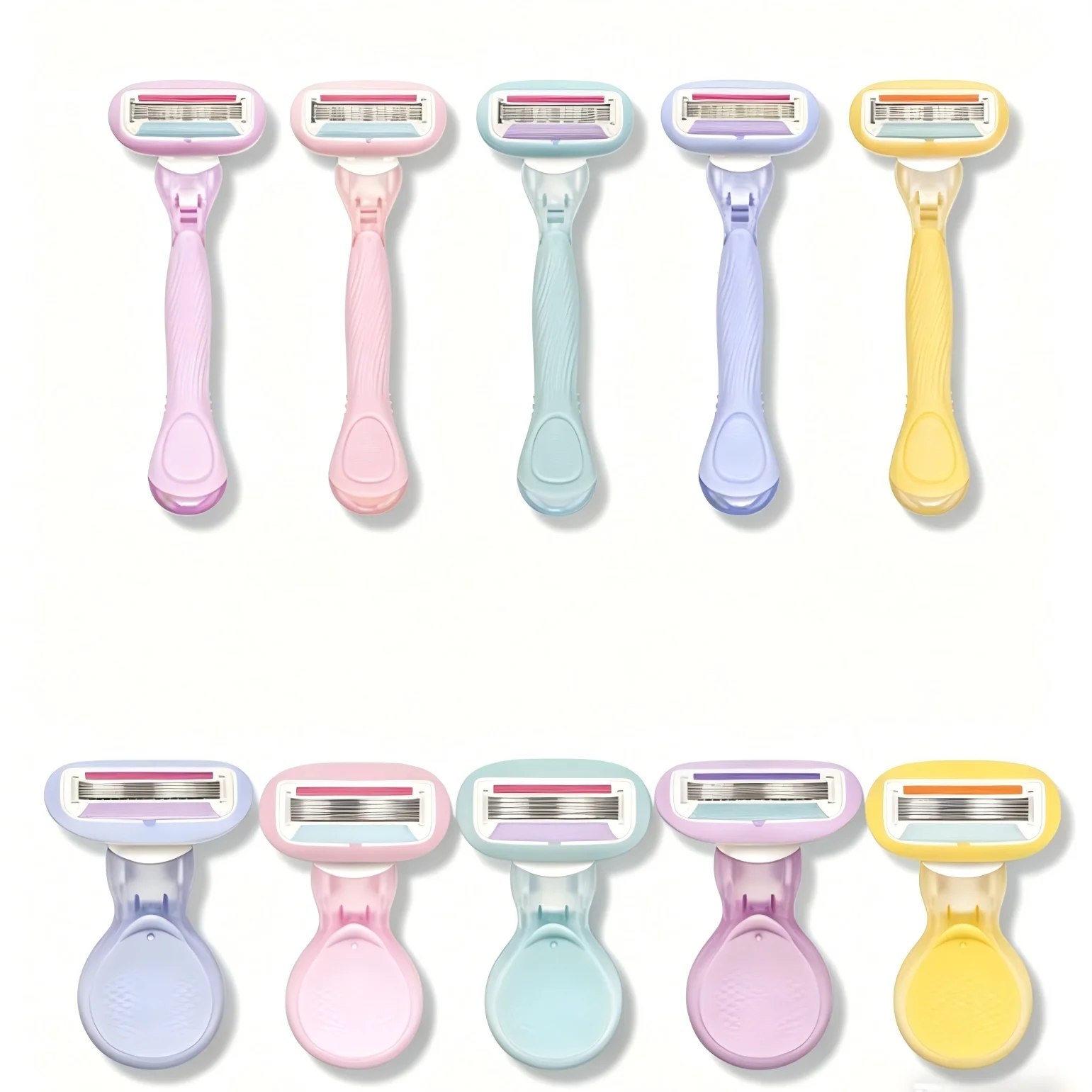 

Women's Long Handle 4-layer Stainless Steel Blade Shaver Manual Safety Razor For Arm,Armpit,Back,Leg Hair Removal Tool With Case