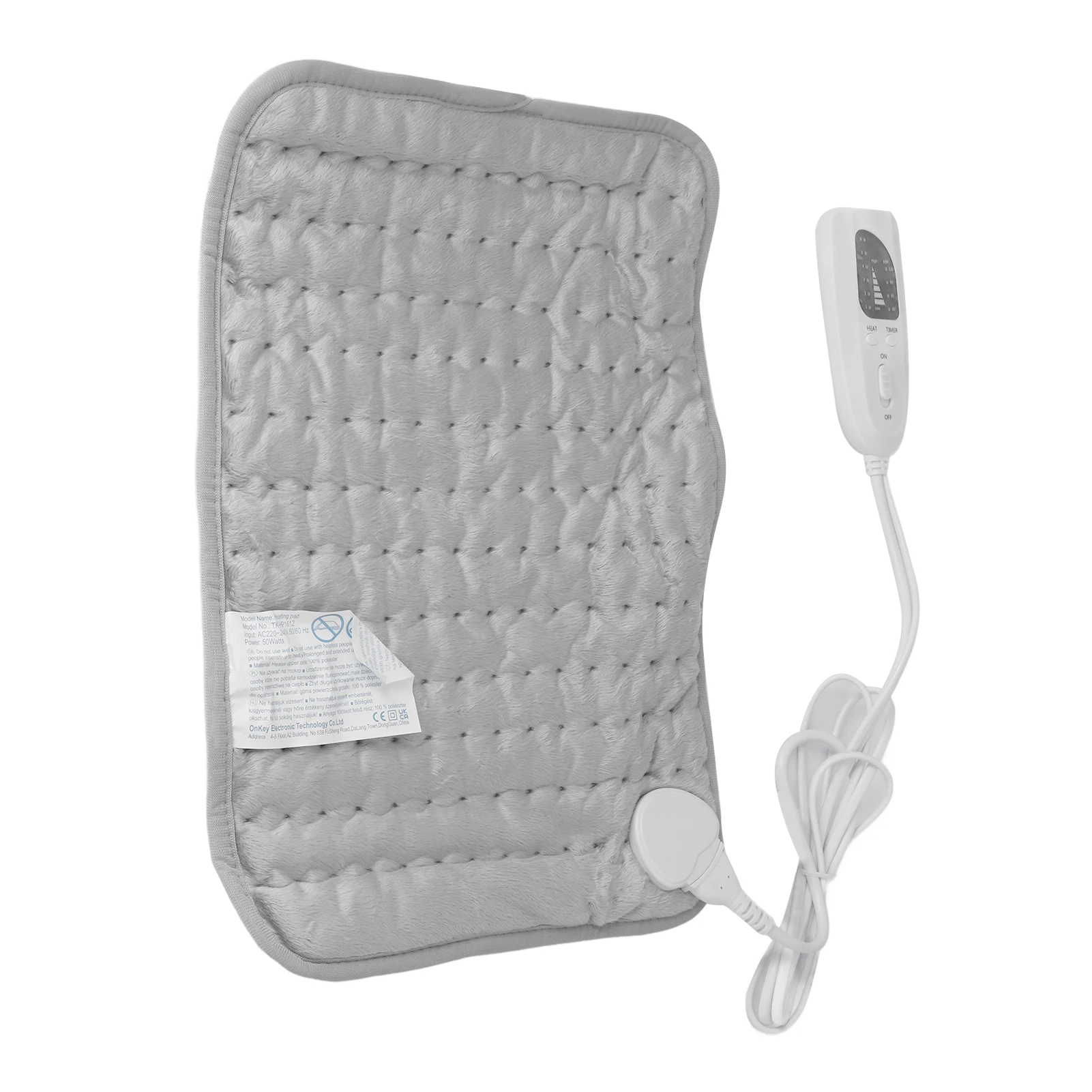 

Electric Heating Pad Smart Timing Fast Heating 6 Temperature Mode Soft Material 40x30cm 15.7x11.8in Small Heating Pad for Back
