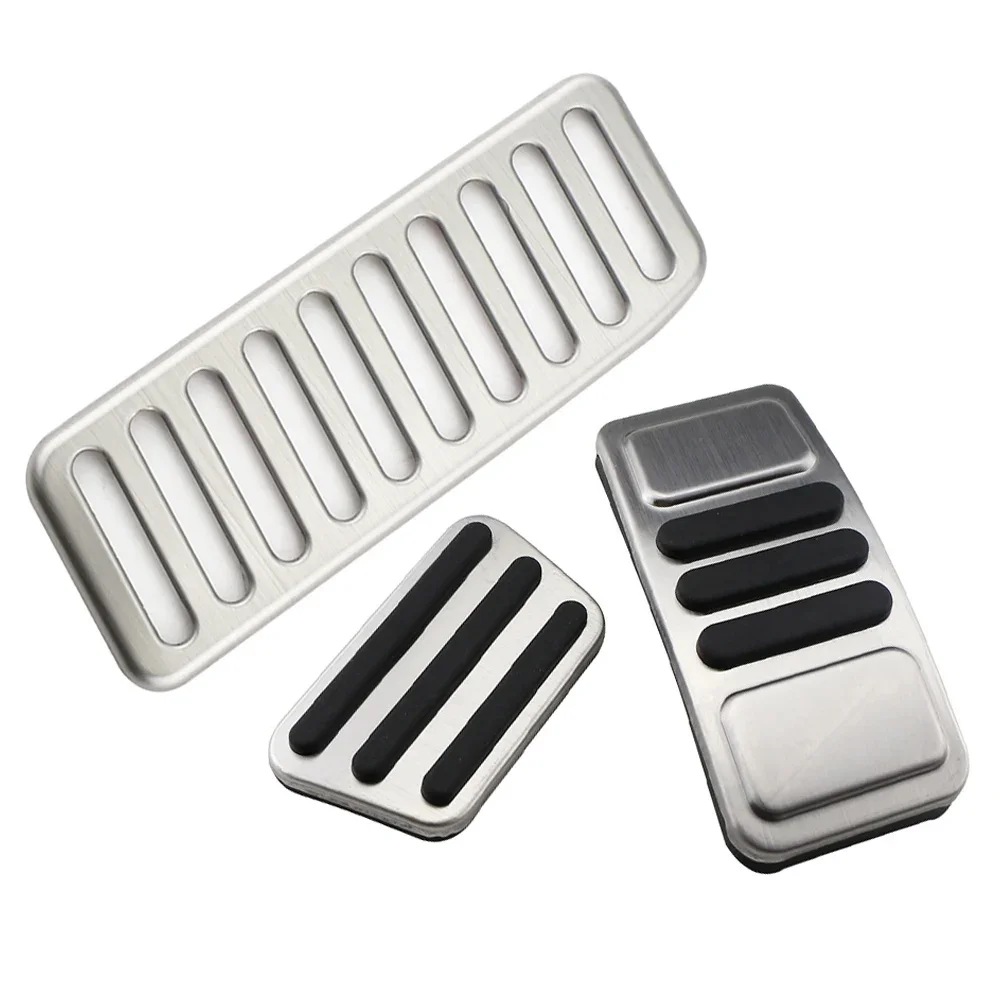 Stainless Steel Car Pedals for Ford Mustang 2015 - 2023 Gas Brake Rest Pedal Pad Cover Accessories