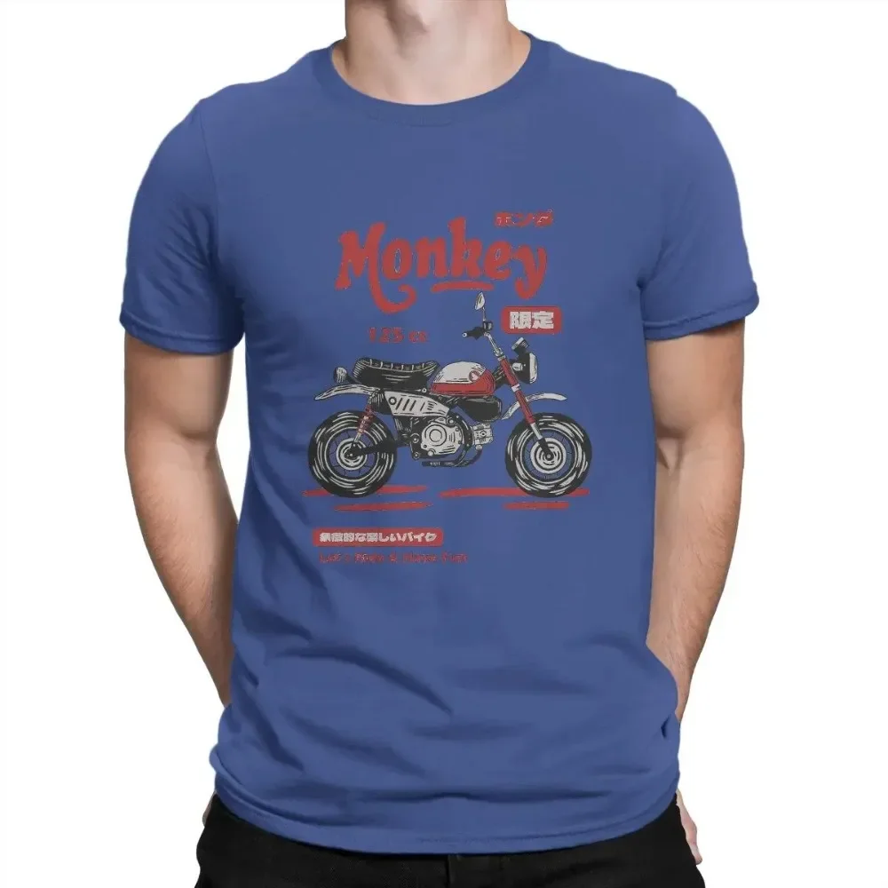 Honda Monkey Black Edition Classic Male\'s T Shirt Motorcycle Motor Race Summer Tops Men T Shirts Pure Cotton T Shirt Vinatge