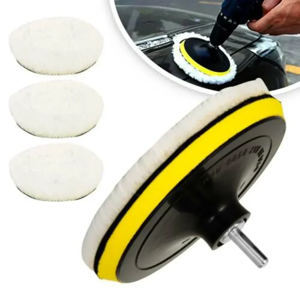 Convenient Useful Polishing Pad kit Polisher Buffing Furniture Glass Grinding Hooks & loops Set Tools Vehicle Wheel