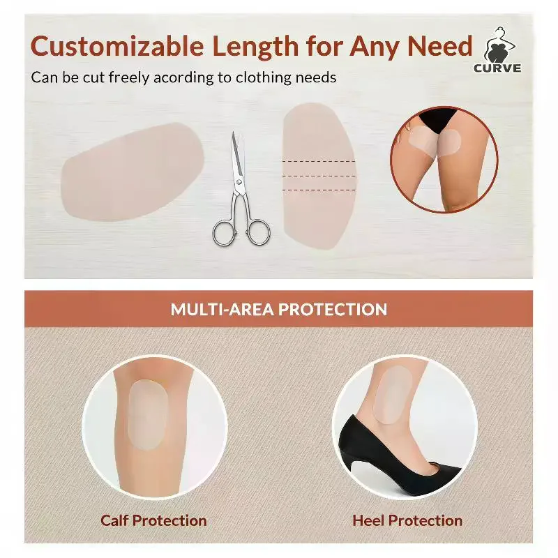 20pcs 10 Sheets Disposable Non- Thigh Anti-Friction Pads And 10 Sheets Disposable Breast Pads, Anti-Chafing Thigh Protection Pad