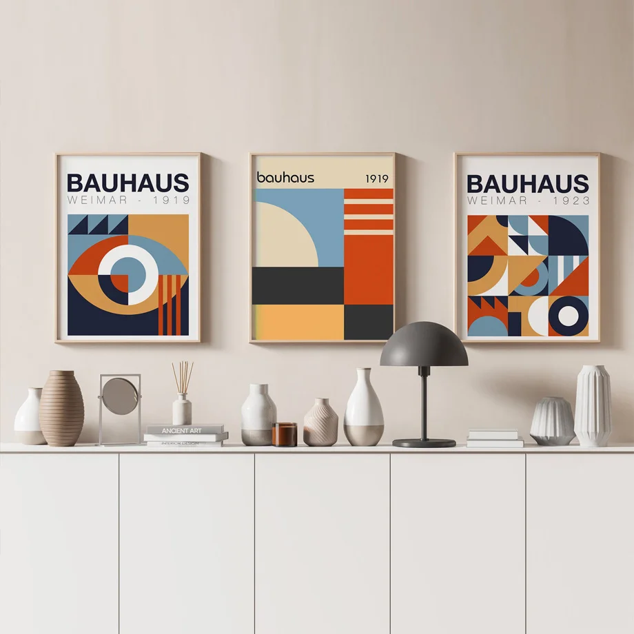 Abstract Bauhaus Geometry Eye Graph Nordic Posters Prints Aesthetic Canvas Painting Gallery Wall Art Living Room Home Decoration