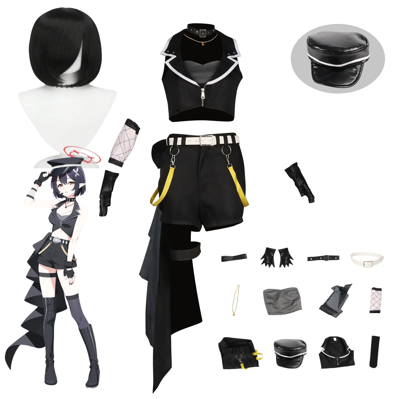 

Game Blue Archive Okusora Ayane Cosplay Costumes Wig