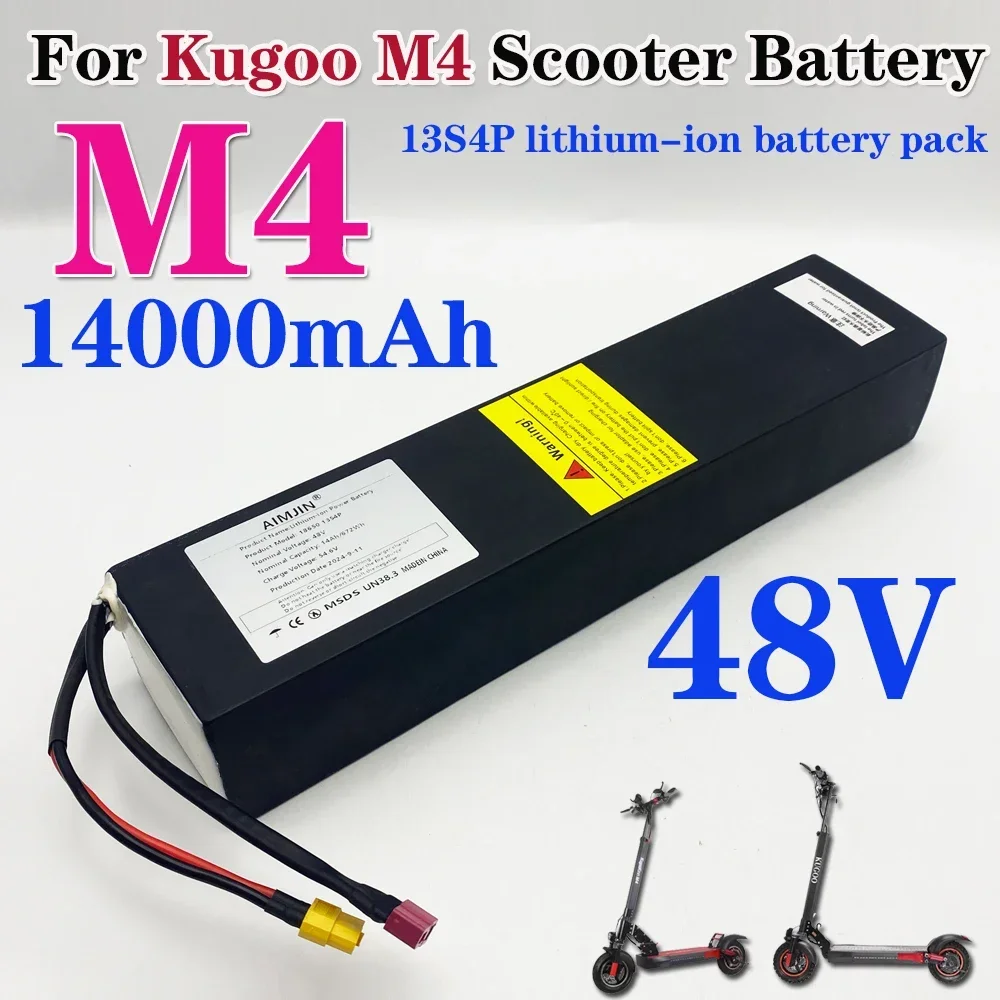 

13S4P Original 48V 14000mAh 18650 Lithium Battery for Kugoo M4/M4 Pro+Kirin Electric Scooter Powerful Motor