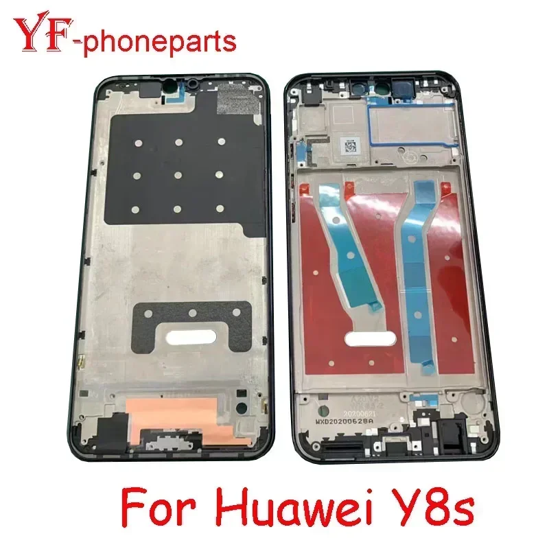 أفضل جودة الإطار الأوسط/الإطار الأمامي لهواوي Y8s Y9s P Smart Pro 2019 LCD الإطار الأمامي الإسكان الحافة + أجزاء إصلاح الزر