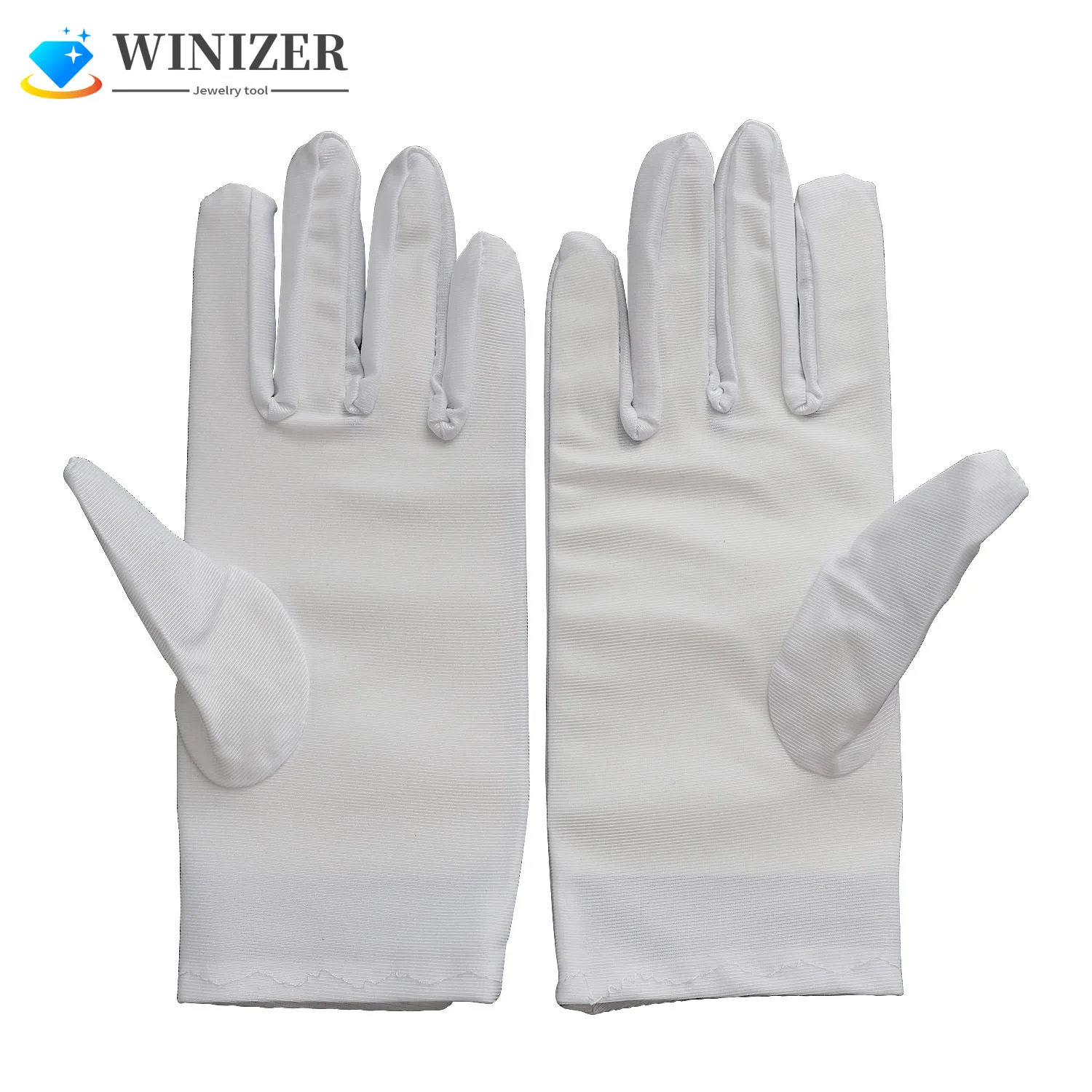 

1Pairs Cotton Gloves Soft Thin Coin Jewelry Inspection Work Gloves Jewelry display gloves Cotton Gloves for Women and Men