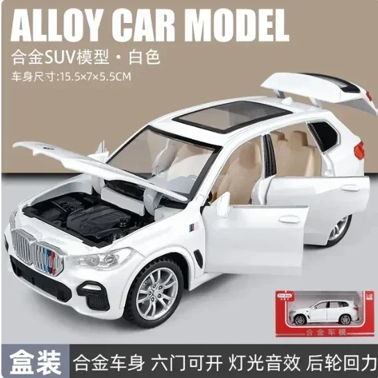 1:32 BMW X5 SUV Alloy Car Model Diecasts & Toy Vehicles Metal Toy Car Model Simulation Sound and Light Collection Gift