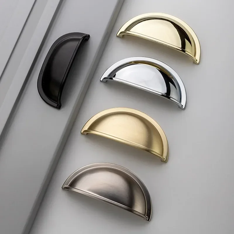 10-Pack Cabinet Cup Pull 3 Inch (76mm) Bin Cup Handle Pulls Vintage Drawer Pulls Cabinet Hardware Shell Handle Five Colors