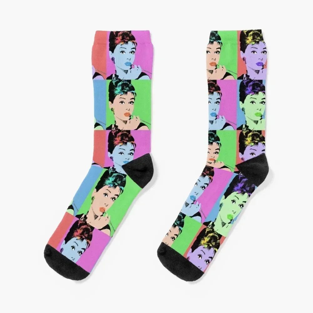 Audrey Hepburn POP Collage #2 Socks Run winter gifts Novelties essential Boy Child Socks Women's