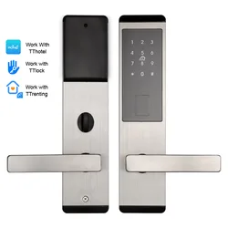 Sem fio bluetooth fechadura eletrônica fechadura da porta digital ttlock porta de bloqueio inteligente cerradura puerta para apartamentos do hotel escritório