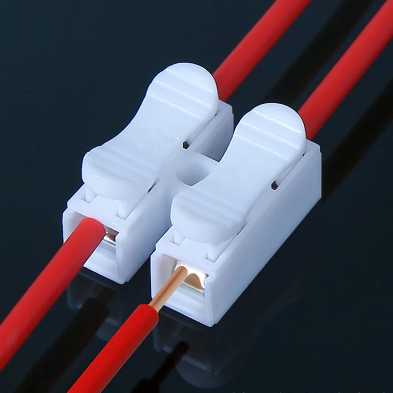 

Quick Splice Lock Wire Connectors 2Pins Electrical Cable Terminals 21x17x13mm For Easy Safe Splicing Into Wires