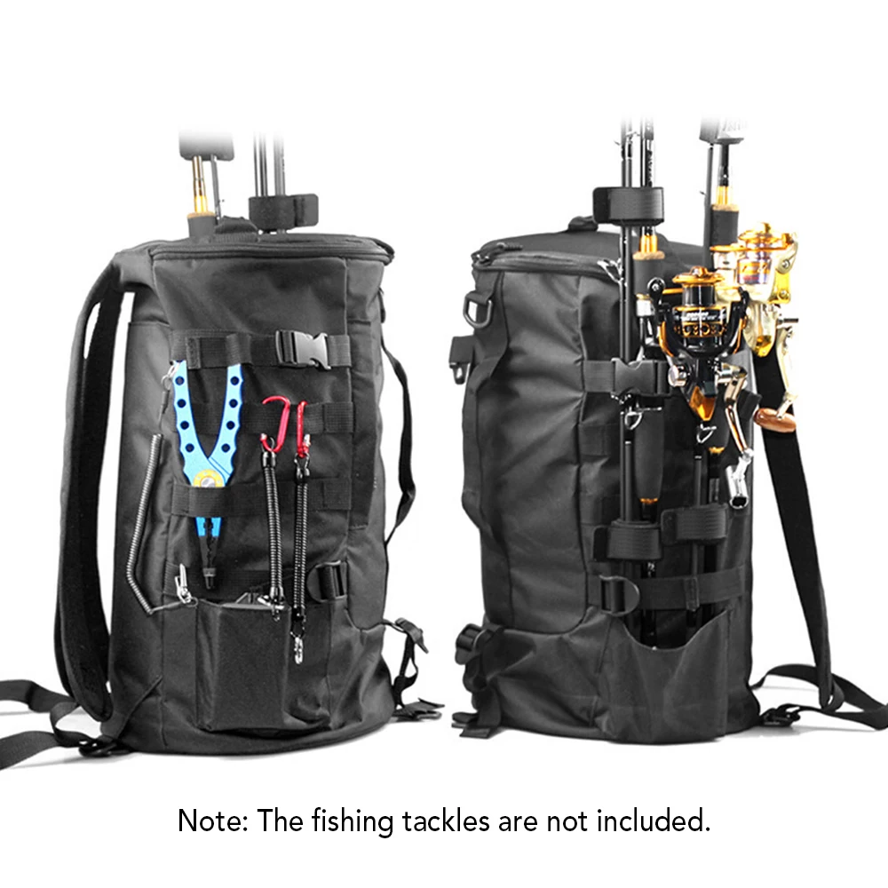 Multi-functional Large Capacity Fishing Backpack Outdoor Travel Camping Fishing Rod Reel Tackle Bag Shoulder Bag Luggage Bag