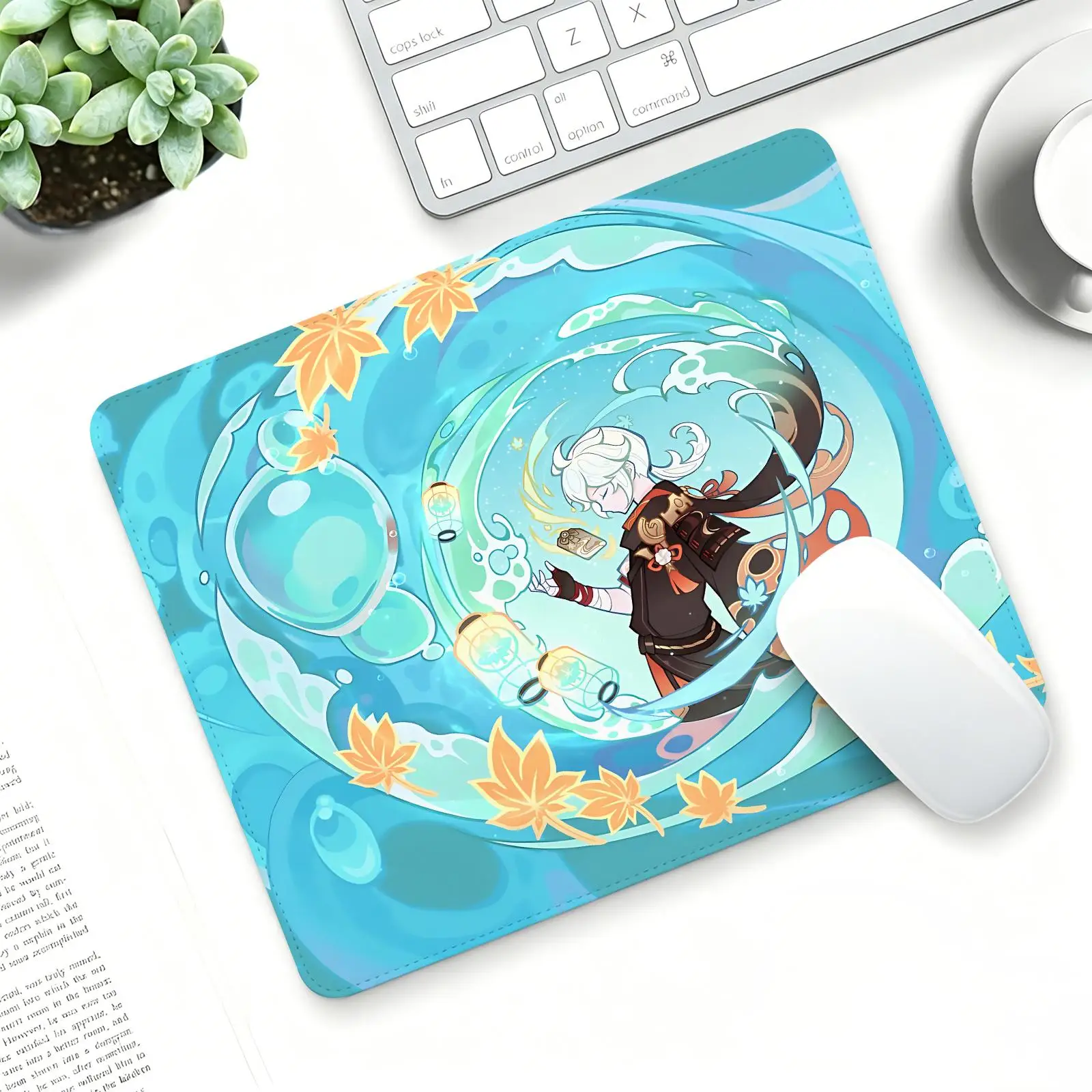 Genshin Impact Kaedehara Kazuha Regular gaming mouse pad S/M/L size Office mouse pad Laptop desk mat Stitched edge mouse pad