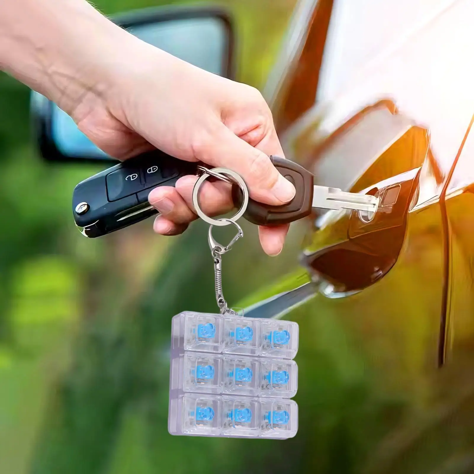 

9 Keys Keyboard Keycaps Fidget Toy DIY Finger Keycaps Party Stress Relief Keyboard Caps Finger Button Fidget Decompressions Toys