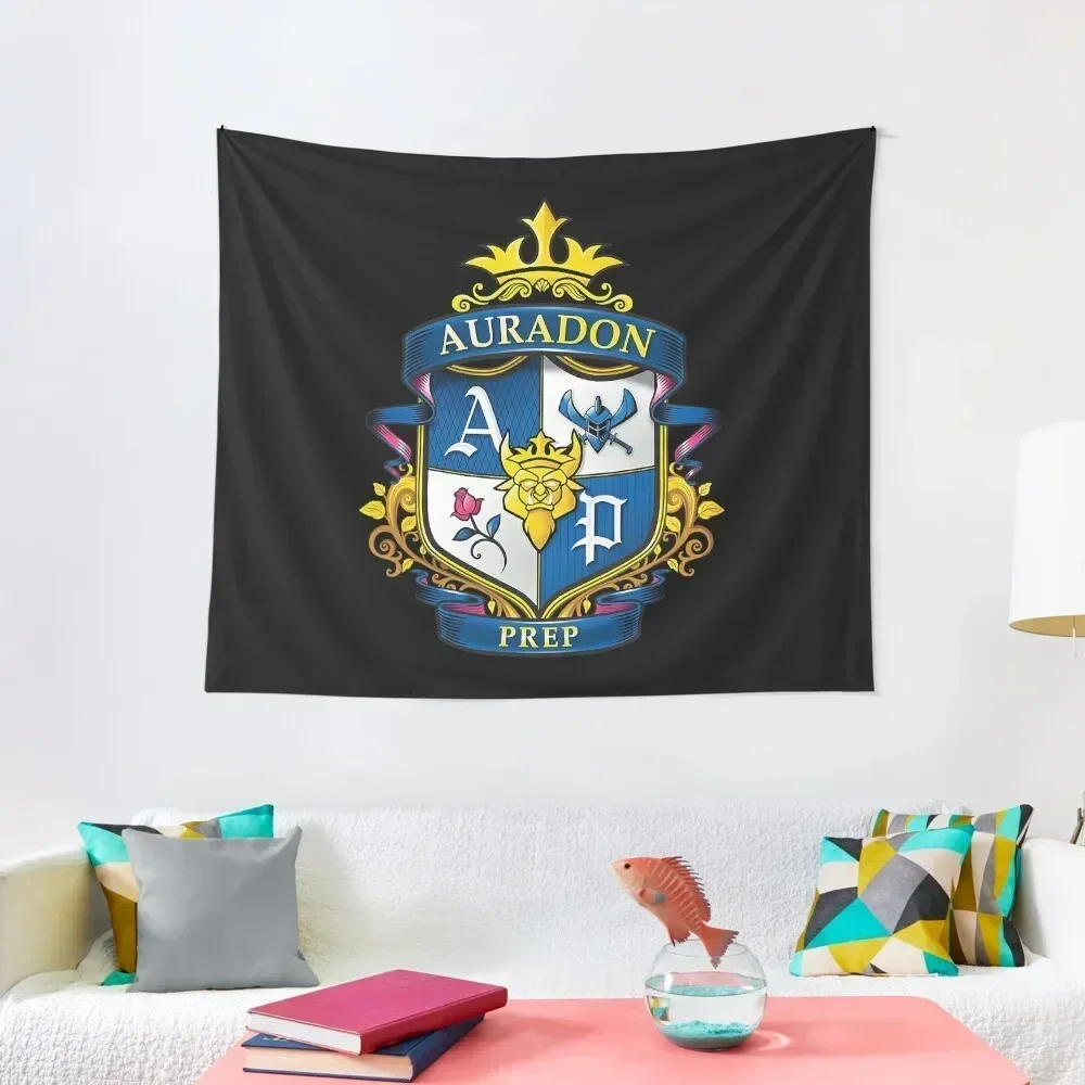 Descendants Auradon Prep Crest T-Shirt Tapestry Things To The Room Aesthetic Room Decoration Room Decor Aesthetic Tapestry