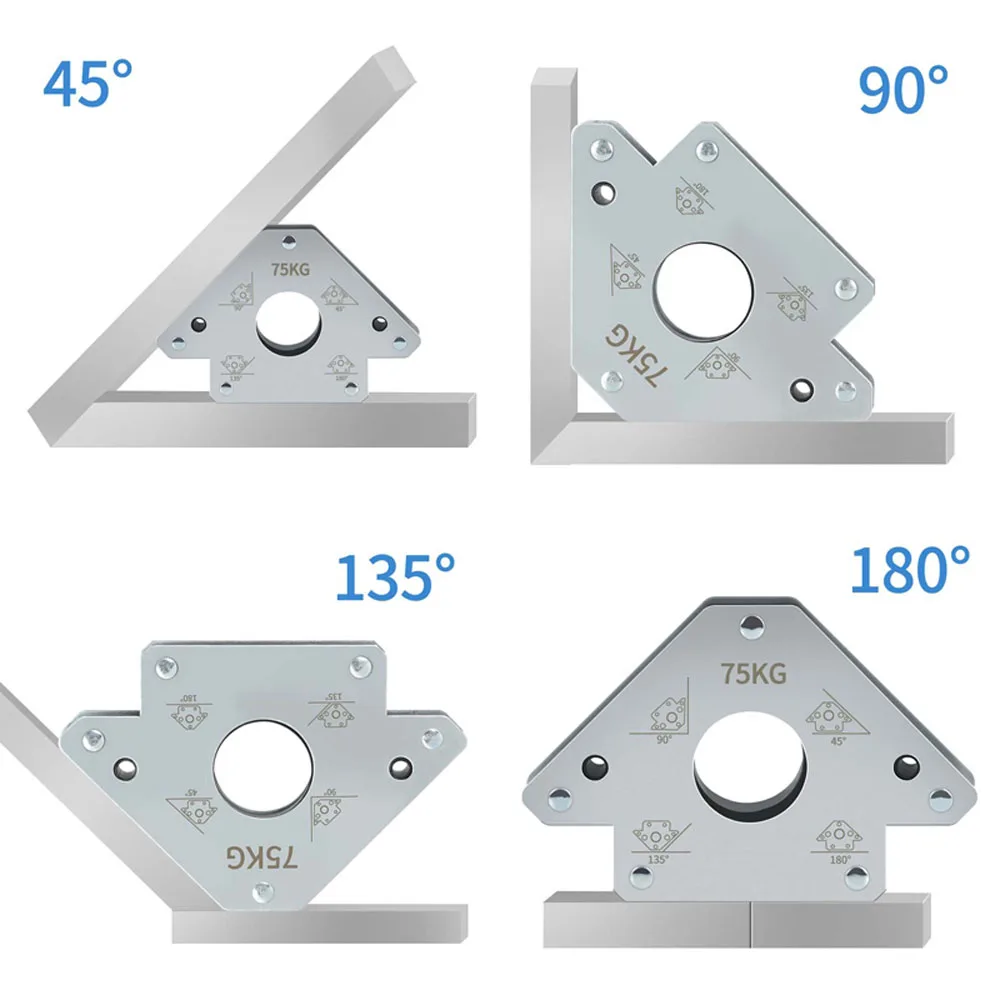 Ferramentas auxiliares de soldagem elétrica, Posicionamento magnético, Ângulo oblíquo direito para tubos, 45 °, 90 °, 135 °, 180 °, 50kg