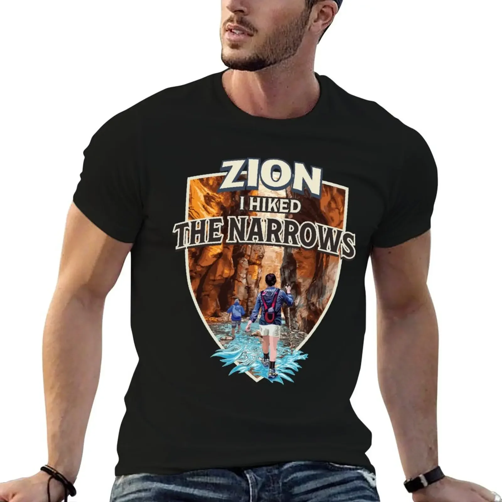 

Zion National Park - I Hiked the Narrows Retro Vintage Design T-Shirt graphic shirts oversized mens graphic t-shirts funny