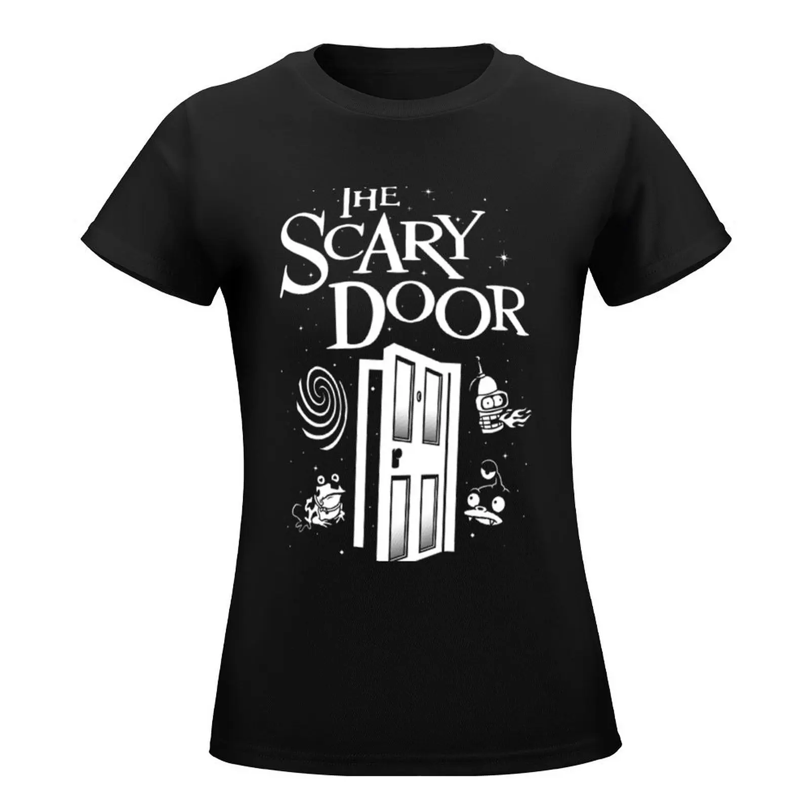 The Scary Door T-Shirt anime clothes summer top Women clothing