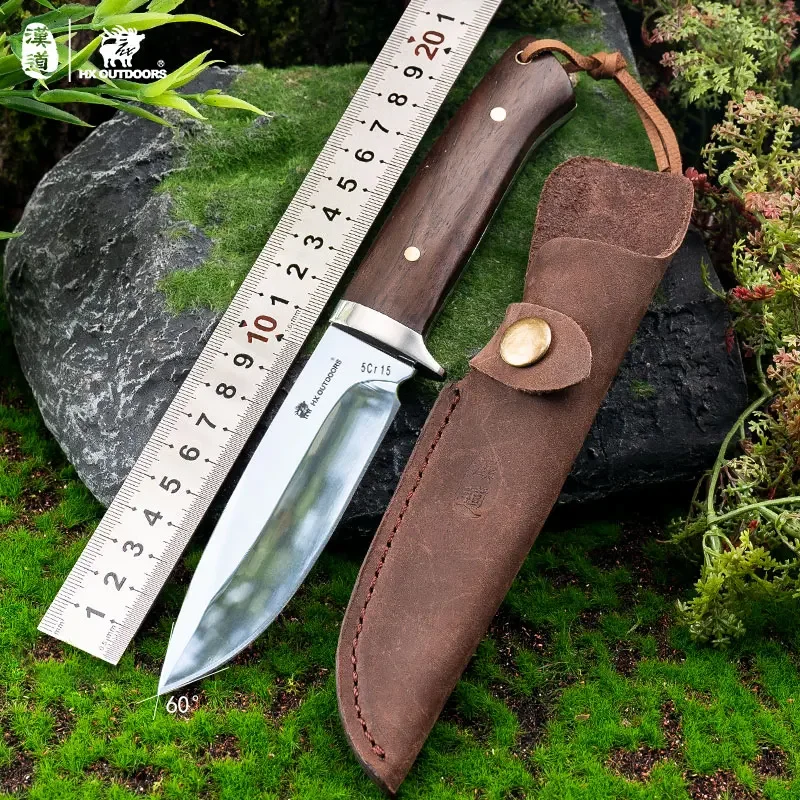 Кухонный нож HX OUTDOORS из нержавеющей стали 5Cr15, 58HRC, прямой, незаменимый инструмент
