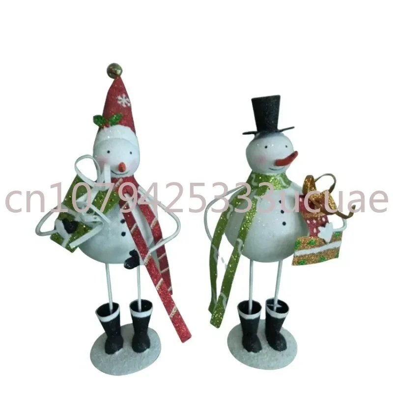 2022 Most Popular Metal Snow Man Garden Decoration Sculpture For Christmas