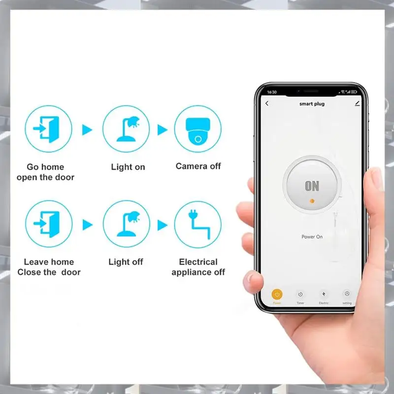 Hot Selling-20A Smart Socket Tuya Wifi Smart Plug Power AC100-240V Outlet Alexa Home Voice Timing Socket Tuya Smart Life EU PLUG