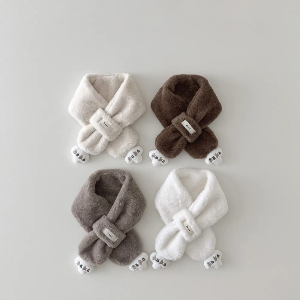 

Новые милые шарфы с героями мультфильмов, ветрозащитный толстый теплый шарф, морозостойкий удобный шейный платок с крестом для детей